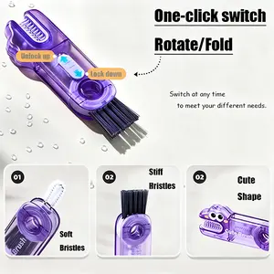 Three-in-one dinosaur-shaped cleaning brush: A handy tool for cleaning baby bottles, insulated cups, and hard-to-reach areas of cup lids.