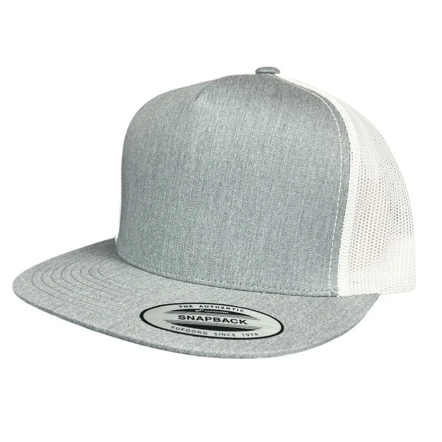 Heather Gray/White Flat bill