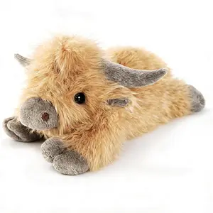 20" | 4 Pounds Highland Cow Weighted Stuffed Animals with Unscented Microwavable Heating Pad, Cute Coolable Heatable Weighted Plush Warm Gift for Kids & Adults