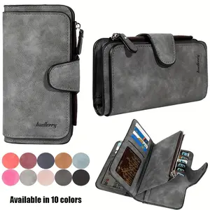 2026 Women Wallets Fashion Long PU Leather Top Quality Card Holder Classic Female Purse Zipper Wallet For Women