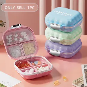 Portable Pill Box for 7-Day Travel, 7 Compartments Sealed Storage, Medication Organizer, Vitamin Organizer, Jewelry Container, Model A-01