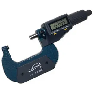 iGaging IP40 Class Leading Digital Micrometer - 1-2" Measuring Range, Accurate, Durable, Easy to Read LCD Display, Data Output