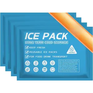 Ice Packs for Coolers Shipping Lunch Box Cold Cooler Bag Long Lasting Reusable Ice Pack Gel Freezer Packs for Camping