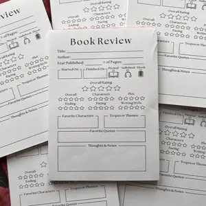 Book Review Notepad - Tearaway Paper - 50 Pages - Book Lovers Gift