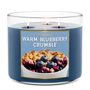 Goose Creek Warm Blueberry Crumble 3-Wick Candle 14.5 Oz Soy Wax Blend with Essential Oils No Warranty Cozy Atmosphere Scented Candle