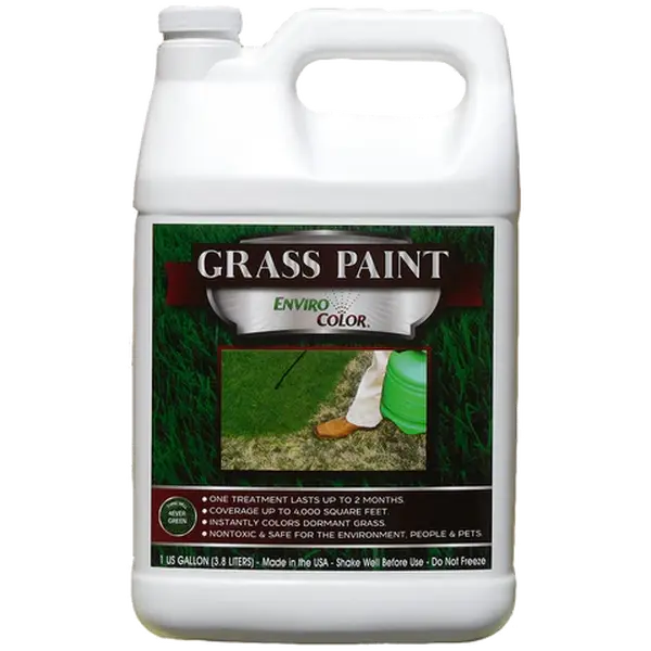 EnviroColor 4EverGreen Grass Paint 1 Gallon Non-Toxic Safe for Plants Pets and People 4000 SQ FT Coverage Natural Lawn Restorer