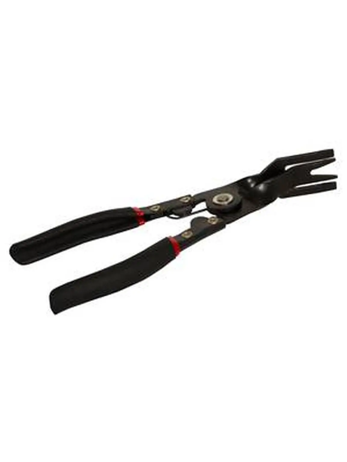 Lisle LI42480 Panel Clip Pliers - Home Improvement Tool with Tapered Ends, Rotated Ergonomic Handles, Spring-Loaded Design, Extra Leverage for Efficient Door Clip Removal, Door Clips