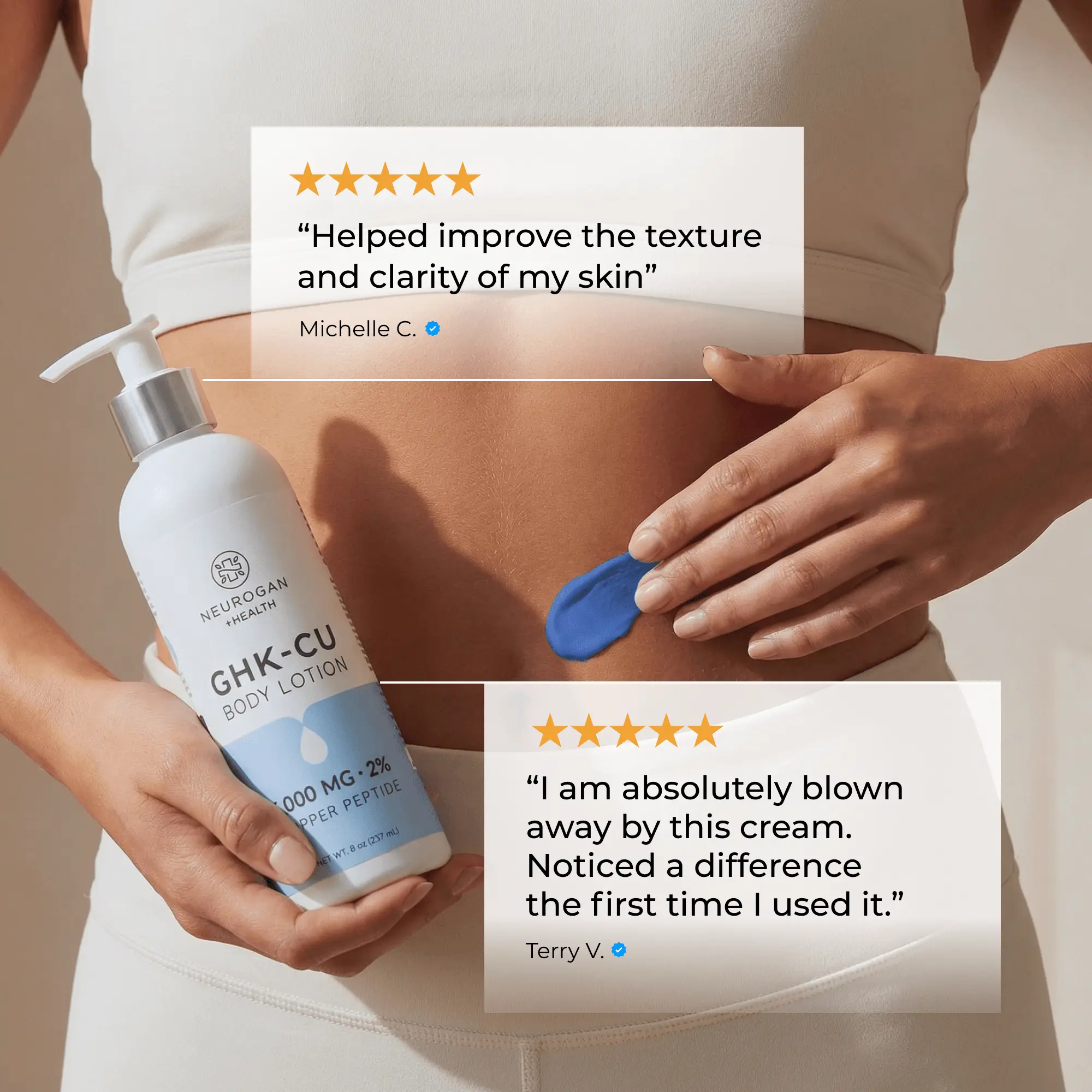 Neurogan Health GHK-Cu Copper Peptide Body Lotion | 2% Lotion, 8 oz / 237  mL