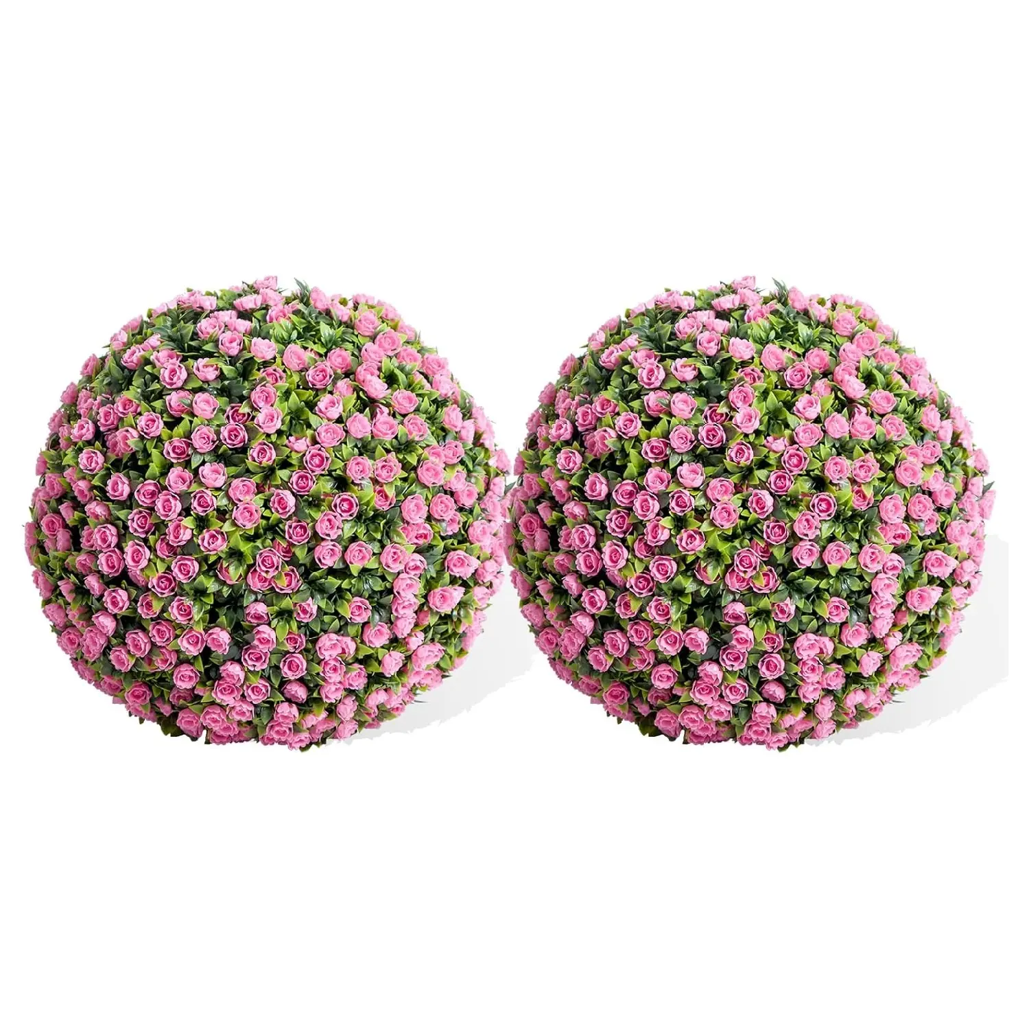 【Christmas Gift】Artificial Topiary Balls Set of 2-Flower Topiary Balls Decorative Balls for Outdoor and Indoor-Wedding Decoration
