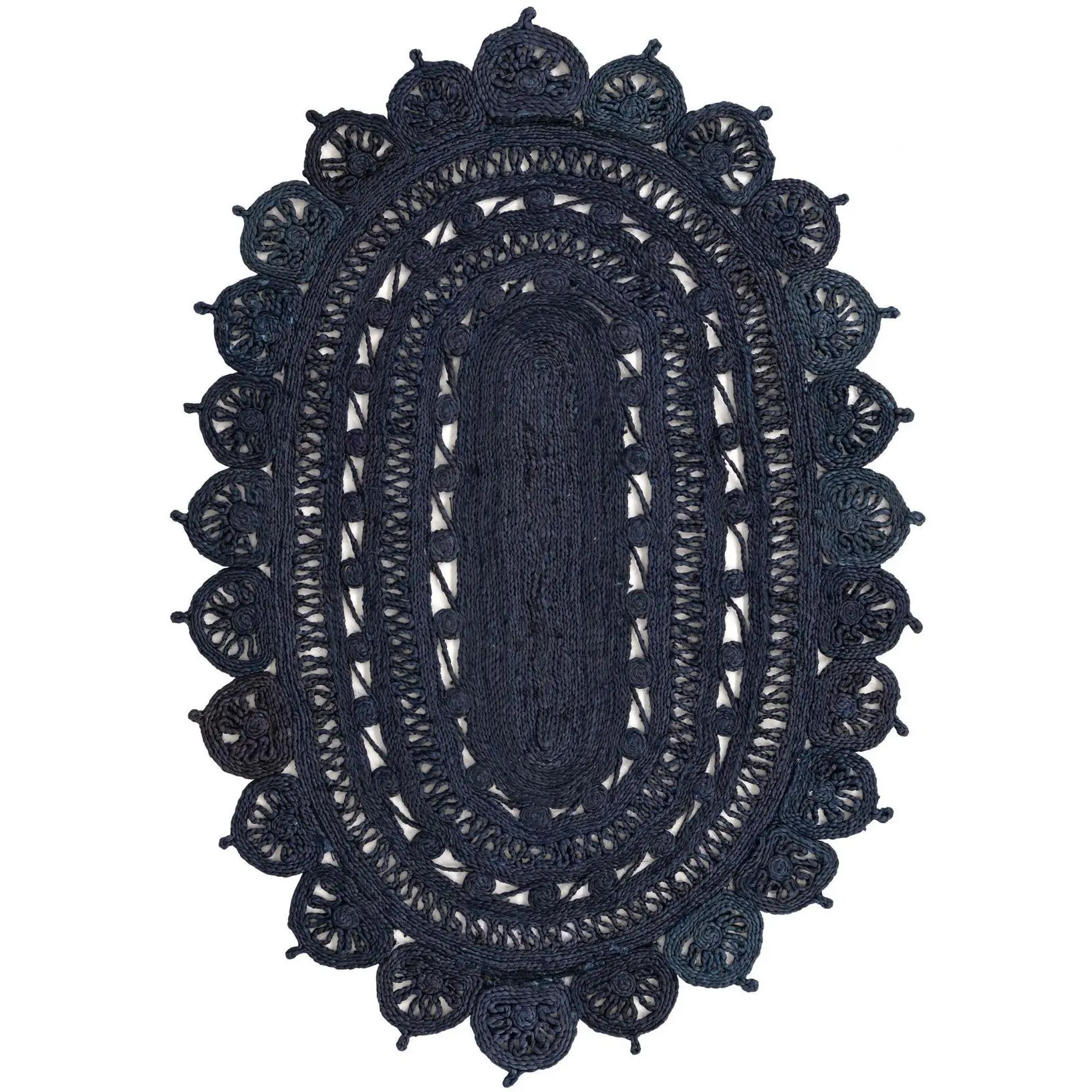 Navy Blue 4' 1 x 6' 1