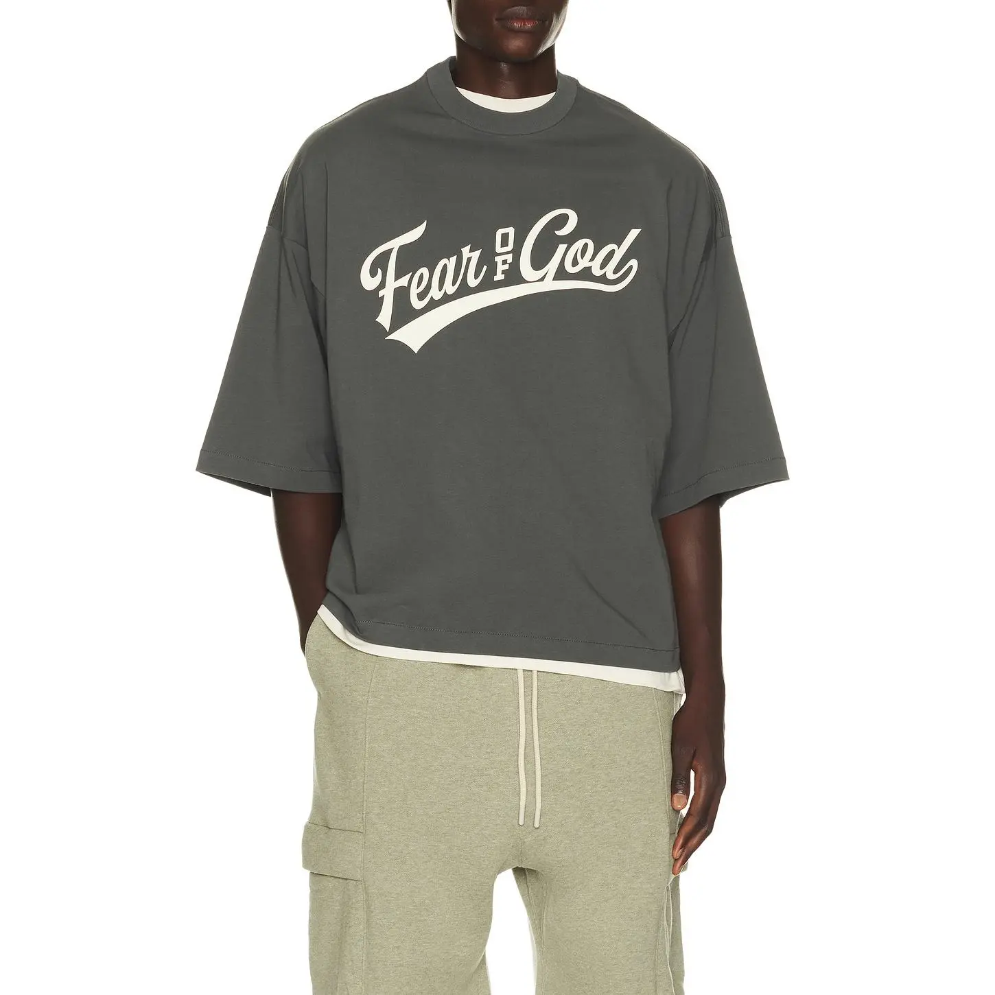 Fear of God ESSENTIALS Merch Tee in Iron Grey