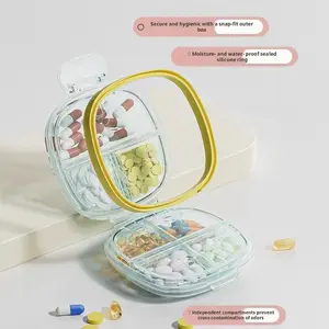 7 Compartment Pill Organizer, Portable Medicine Storage Box, Travel Tablet Dispenser, Compact Design for Easy Access, Ideal for Daily Use