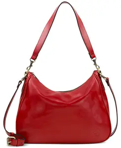 Patricia Nash Athani Large Leather Shoulder Bag - Rosewood