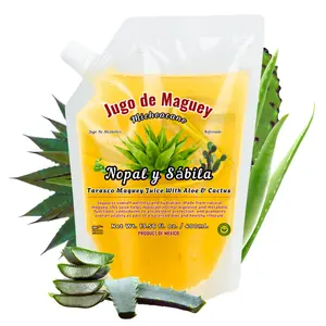 Viral Jugo De Maguey Michoacano 13.5 Fl Oz (400ml) - El Original +Aloe Vera + Nopal - Natural Flavor - With Aloe and Nopal (Cactus) Supplement 100% Natural & Artesanal