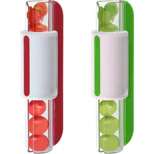 Multi-Function Tomato Slicer Small Grape Fruit Cutter, Kitchen Fruit Slicer Tool for Cake Decoration (Green)