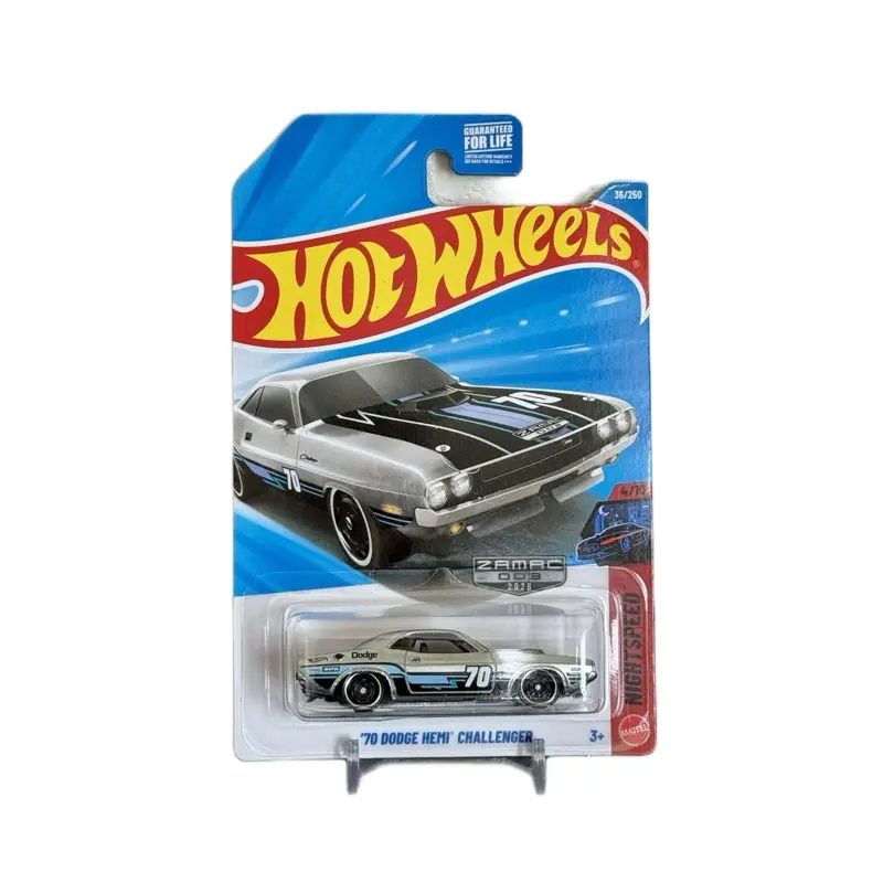 Hot Wheels '70 Dodge Hemi Challenger Zamac Edition, 1:64 Scale Diecast Car Collectible, Model Diecast Toys