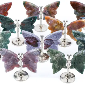 【Star Gate】1 count（random）"Enchanting Gemstone Butterfly Figurines - Hand - Crafted Decor | Delicate & Symbolic"