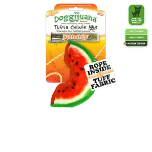 Doggijuana Tuffer Chewer Mini Refillable Watermelon Dog Toy