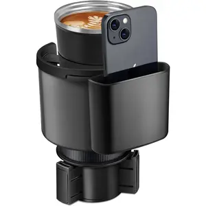 Car Cup Holder Expander, Cup Holder Extender Adapter for Car with Adjustable Base, Fits YETI 24/36/46oz, HydroFlask 32/40oz, Large Water Bottles in 2.7"-4.2" (16-46 OZ)