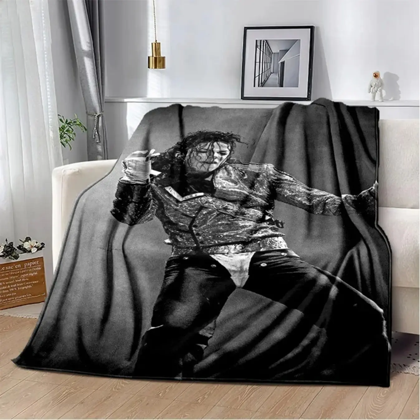 Michael Jackson Retro HD Print Blanket Soft Cozy Throw for Sofa Bed Couch | Lightweight Warm Travel Office Blanket for Adults Fans Gift Michael Jackson Retro HD Print Blanket Soft Cozy Throw for Sofa Bed Couch | Lightweight Warm Travel Office Blanket for Adults Fans Gift