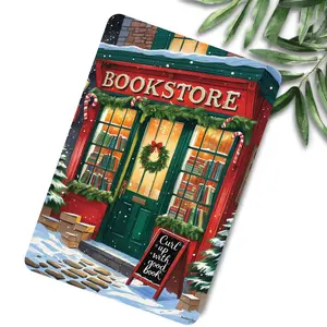 Red Christmas Bookstore Insert for Clear Case | Bookish Accessories