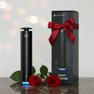 2026 Popular Gifts for Boyfriend - Quickly Nano Mist Classic Black Color Smart Home Scent Diffuser Machine with Remote, Contains 3 x 20ml Fragrance Oils Gift for Men