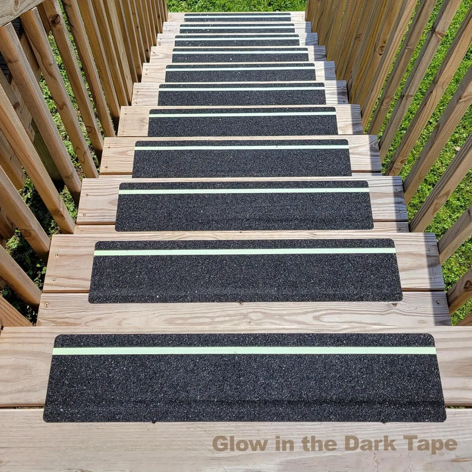 5pcs Glow-in-the-Dark Anti-Slip Grip Tape, 6x24 Inch - High Friction, Waterproof Safety Strips for Steps, Decks & More