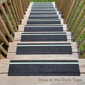 5pcs Glow-in-the-Dark Anti-Slip Grip Tape, 6x24 Inch - High Friction, Waterproof Safety Strips for Steps, Decks & More