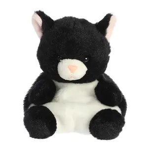Palm Pals Adorable Cricket Cat 5 inch Black Mini Soft Plush Collectable Stuffed Animal