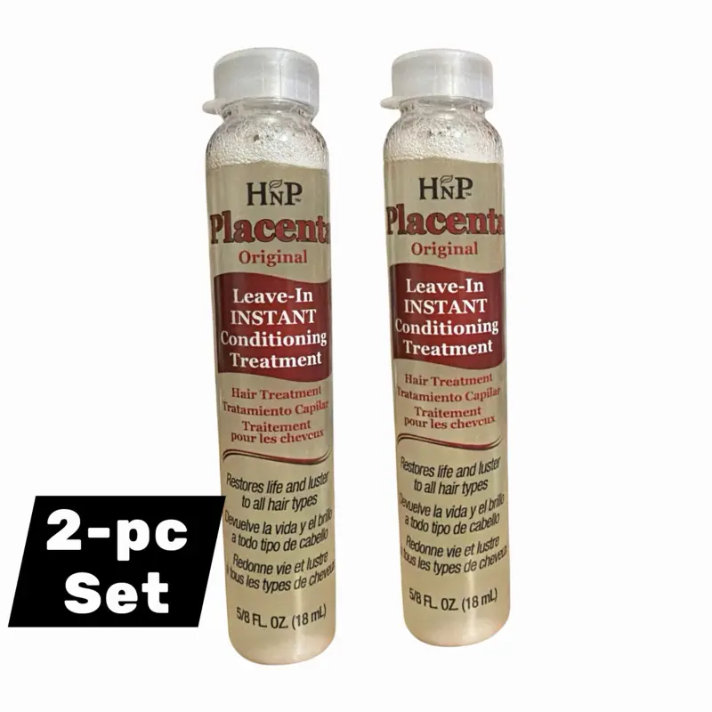 Haircare 2-Pc HNP Placenta Leave-In Instant Conditioning Treatment, Gentle Moisturizer for Frizz Control & Hair Repair/tratamiento capillar para el cabello