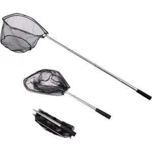 Fishing Landing Net with Telescoping Pole Handle, Fishing net Freshwater  Kids Men Women, Extend to 40-63 Inches