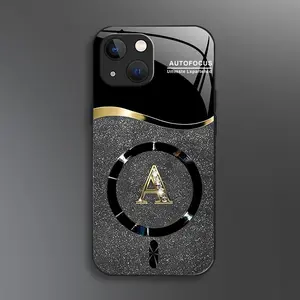 Suitable for [iPhone 13] high-end MagSafe phone case🥰，Choose from any of the 26 letters， Minimalist, premium design—drop-resistant and fingerprint-proof YM99