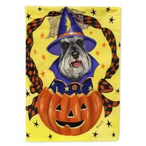 11 x 0.01 x 15 in. Schnauzer Halloween Garden Flag