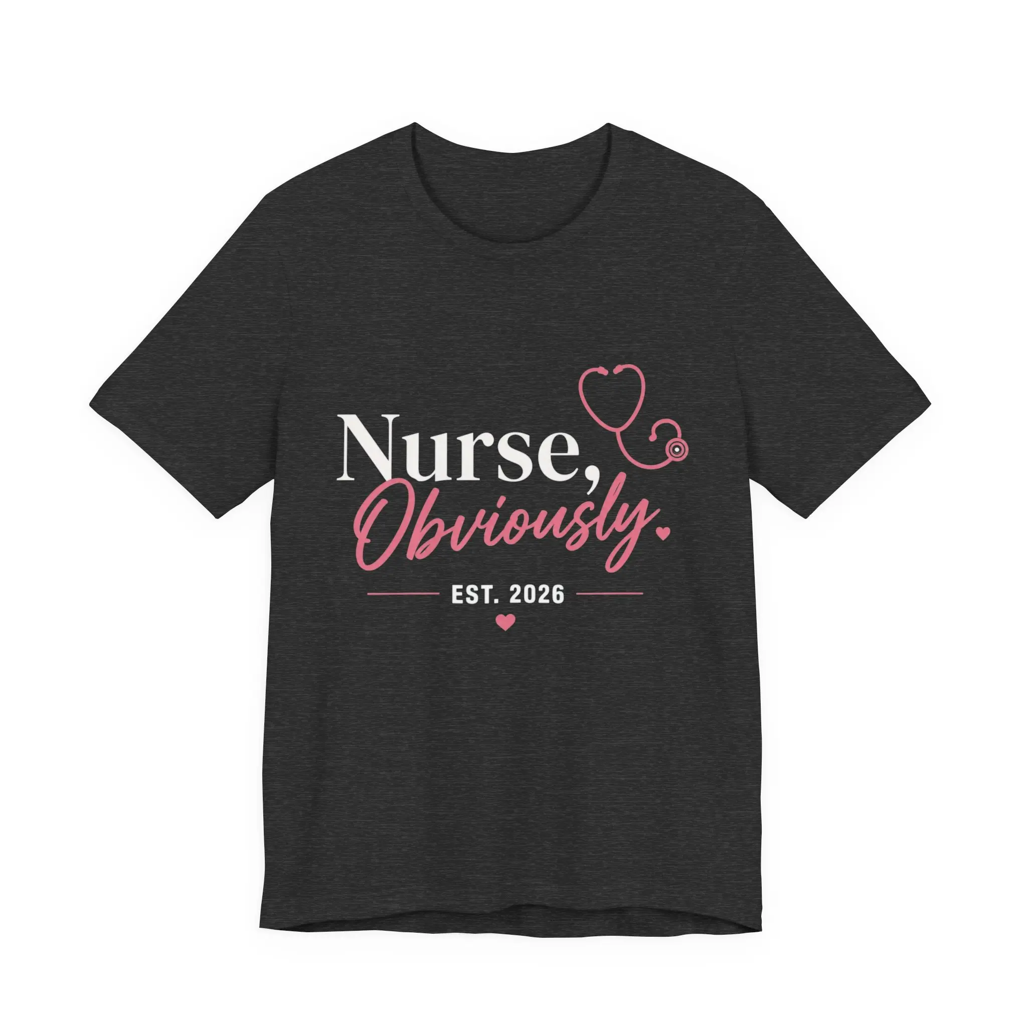 Nurse Obviously T-Shirt | Stethoscope Script Nursing Tee