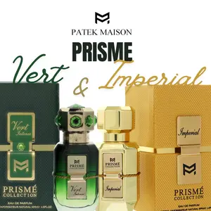 Prisme Vert Intense 1.0 oz + Prisme Imperial 1.0 oz Bundle - Luxury Cologne Duo - Long Lasting (2 PACK)