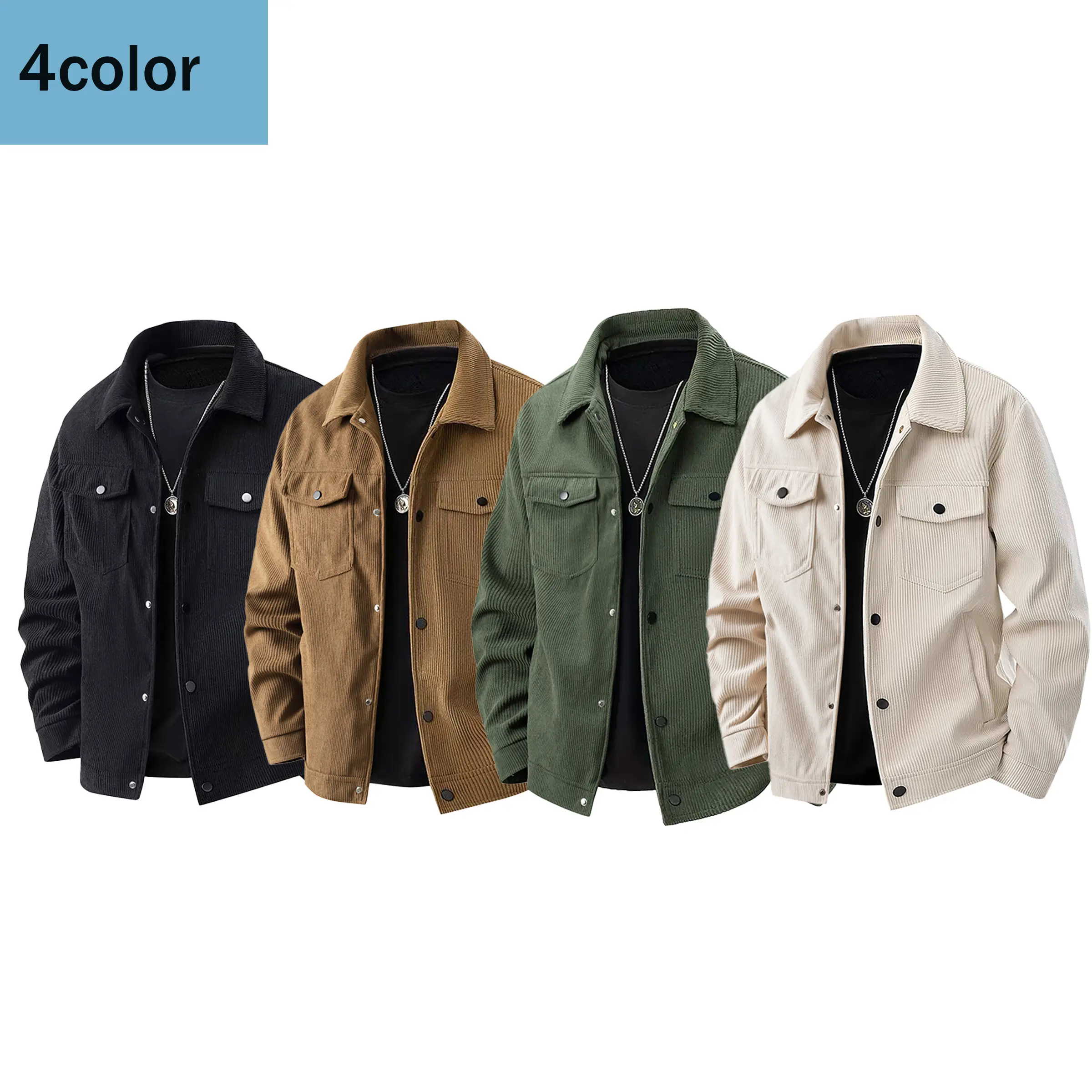 Men's 2026 Spring Classic Plain Fitted Lightweight Menswear Work Office Jacket - Casual Top with Multiple Pockets, Versatile Coat
