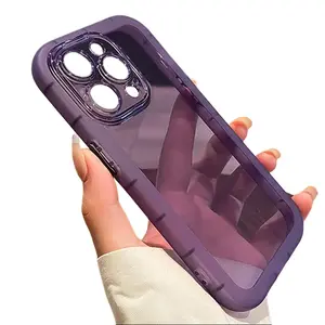 Shockproof Silicone Bumper Clear Phone Case For iPhone 16 15 14 13 12 11 ProMax Plus Soft Transparent Cases Cover