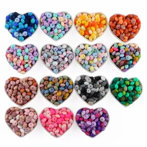 225Pcs/Bag Mixed Color 12mm Lentil Silicone Beads,Black White Yellow Silicone Abacus Beads for for Keychain Necklace Bracelet Making,Pens Crafts