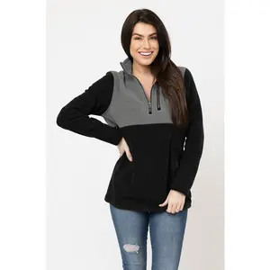 Nursing Fleece Jacket - Hidden Zipper - Black