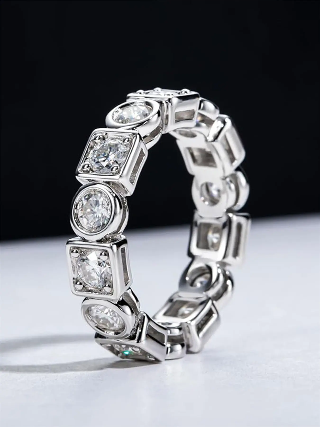 1 PC Glamorous Cubic Zirconia Ring For Women Wedding Engagement Valentine's Day Party Gift