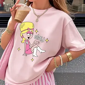 Slay Lizzie McGuire T-shirt, 2000s Nostalgia Cartoon Tee, Vacation Trip Shirt H