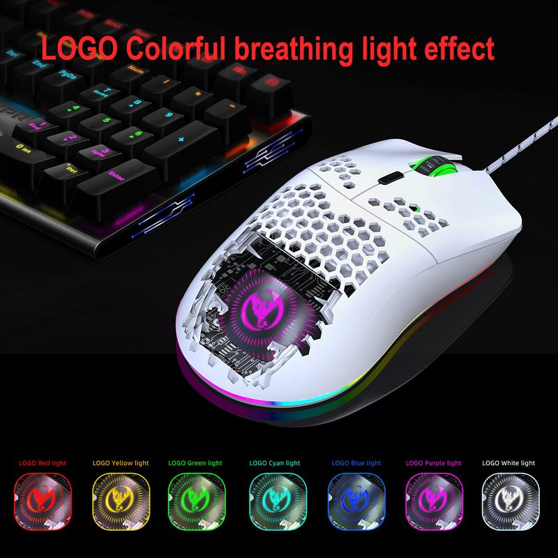 Gaming Keyboard and Mouse Combo - Compact 68-Key Mini Wired Rainbow Keyboard with RGB Backlit, Ergonomic Design, Optical Mouse for PS4, Xbox, PC, Laptop, Mac - Durable ABS Material, No Battery Needed, Gaming Keyboard and Mouse, Laptop Accessory