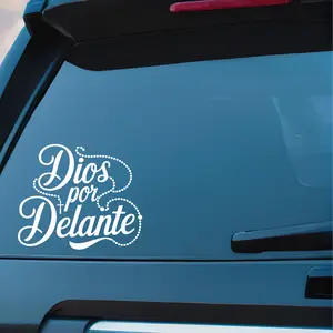 Dios por Delante ,Christian Car Decal Sticker - Premium Vinyl - 6x6 Inches - Vehicle Exterior Decoration - Made in USA