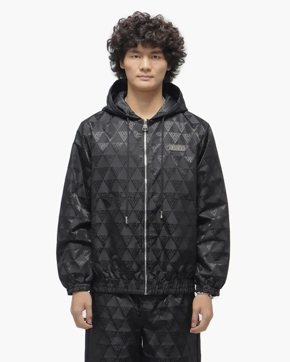 Monogram 2.0 Black Windbreaker Jacket