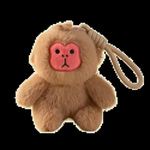 Stuffed Animals Monkey Plush Pendant White faced saki Macaque Little Monkey Pendant Cartoon Plush Doll Monkey Car Pendant