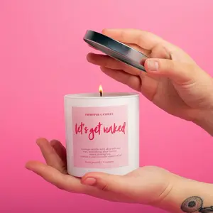 Let's Get Naked Massage Candle - Date Night - Bride Gift - Massage Oil