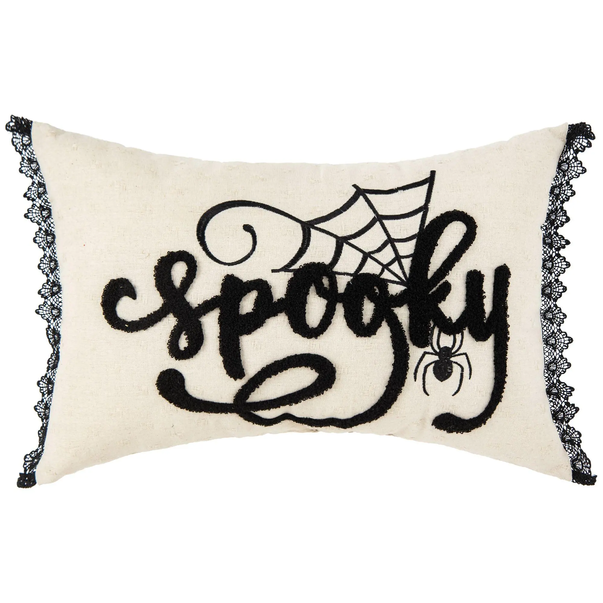 14" x 22" Spooky Black and White Pillow by Valerie