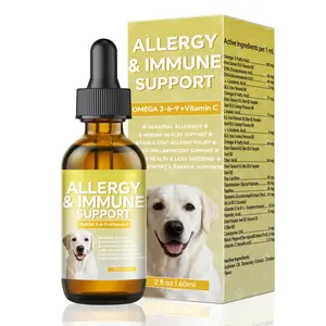 Dog Skin & Coat Relief Drops, Liquid Collagen for Dogs – Soothes Itching, Supports Healthy Ears & Skin, Allergy Relief for All Breeds, 60ml