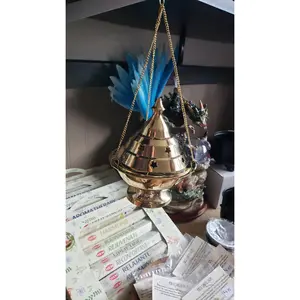 Brass Hanging Incense Burner - Large