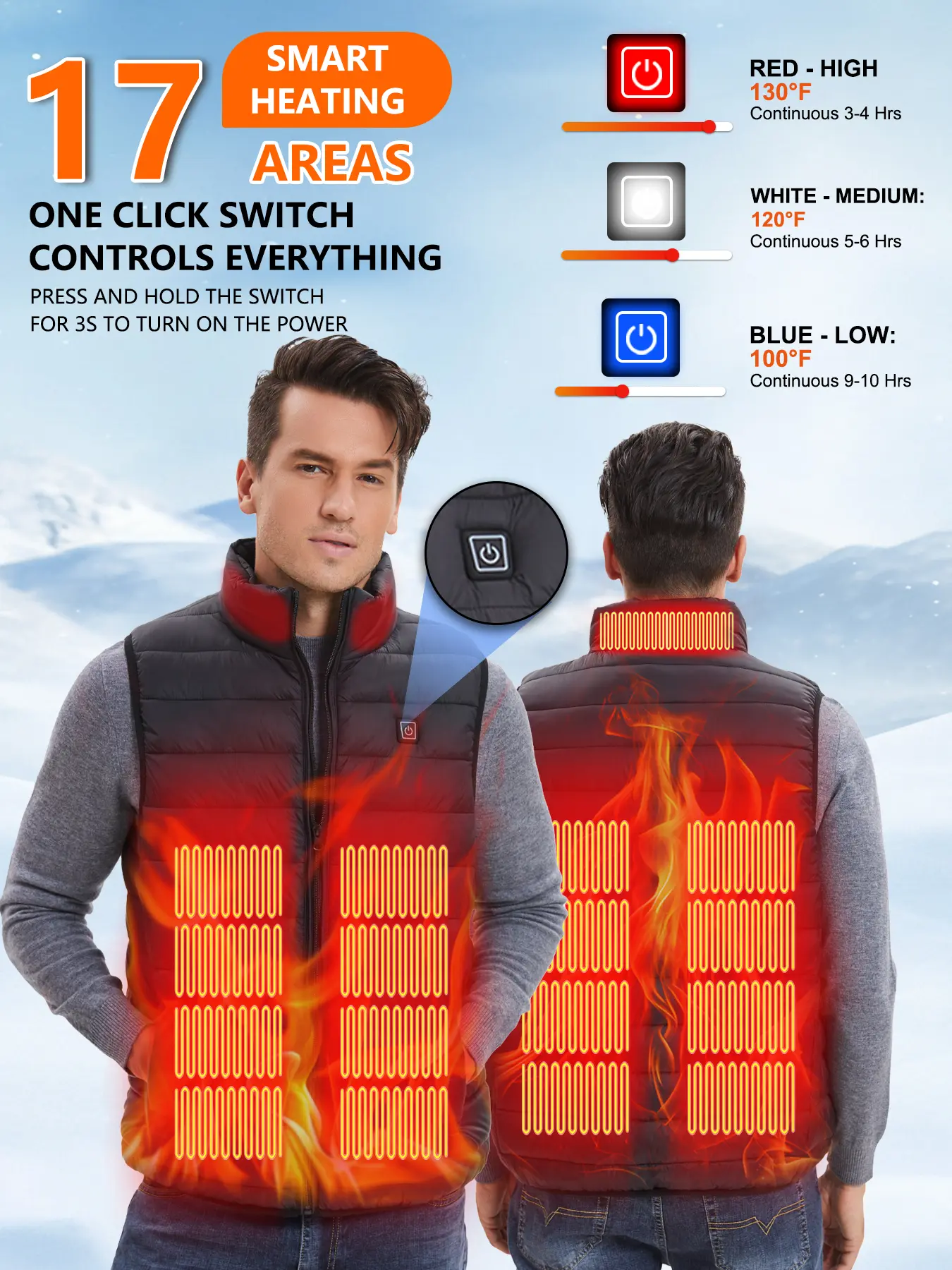 The power bank needs to be purchased separately ArcticPro Heated Vest: 5-Zone Smart Heating, Machine Washable & All-Weather Protection - Redefine Winter Comfort with Exclusive Private Model Heating Chip（Not Included With Power Bank）